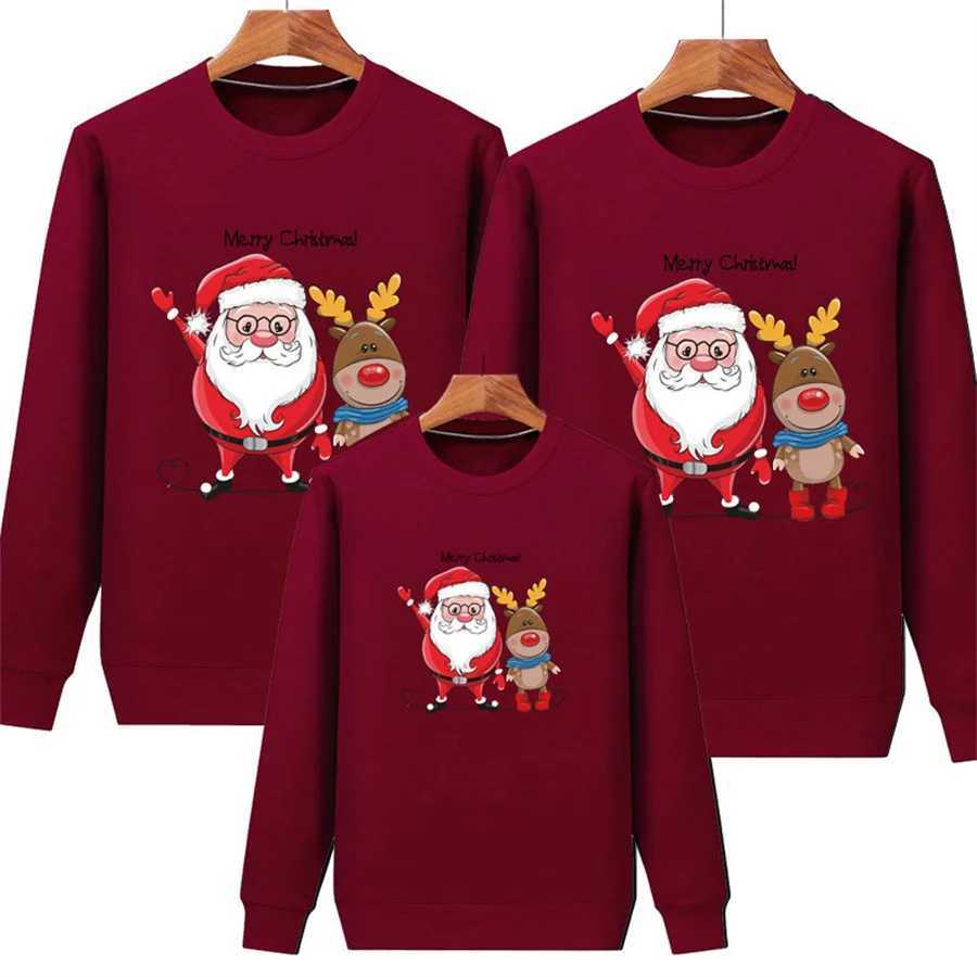 Christmas jerseys family sets Santa Claus team sports shirts mothers fathers daughters sons matching clothing couples sweaters baby parachuting W24101