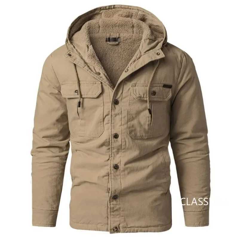 New Winter Mens Casual Shirt Coats Harajuku Hoodie Loose Shirt Jacket High Quality European Style Mens Wool Warm Jacket Size 2XL X241017