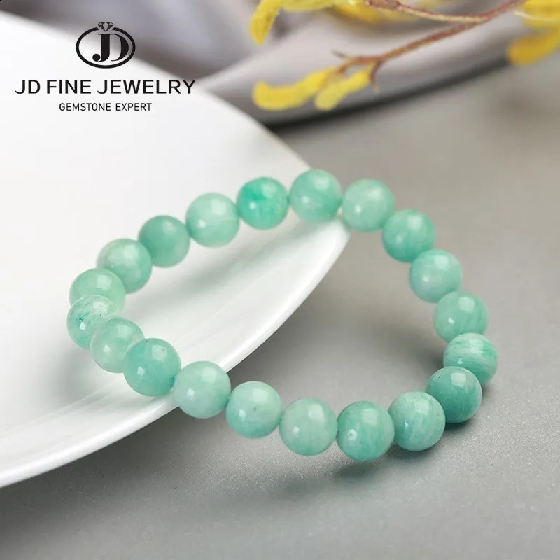 JD Natural Stone Bead Bracelet Womens Elegant Charm Spiritual Circle Stone Chain Bracelet Womens Fashion Jewelry Gift 241017