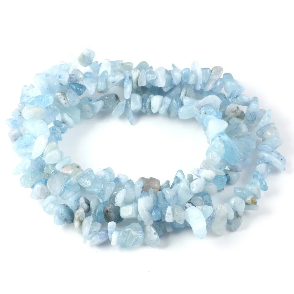 Irregular gravel 3x5-4x6mm natural stone aquamarine gemstone crystal jadeite beads for DIY jewelry making agate bracelets necklaces 241017