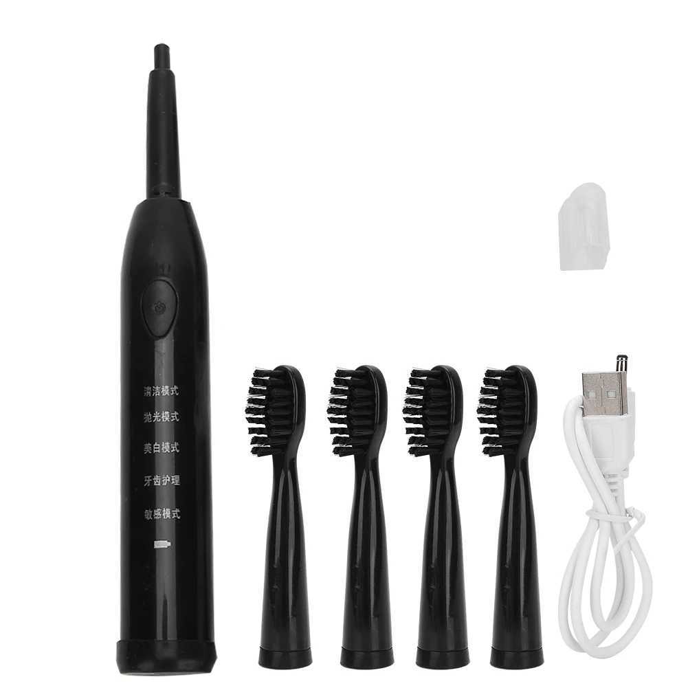 Automatic sonic electric toothbrush for adults with 4-pcs replacement brush head USB charging with protective cover for teeth whitening M241017