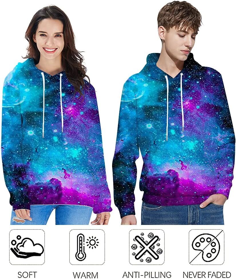 Hoodie for Mens Womens 3D Novelty Hoodies Pullover Sweatshirt Graphic Print With Pockets Graphic Hoodies sweatshirt Fashionable and Warm