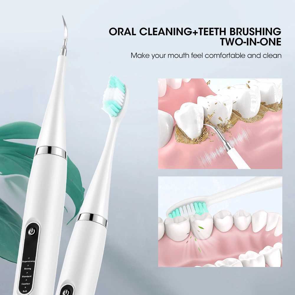 Electric sonic dental scale waterproof toothbrush 8 pieces brush head replacement teeth whitening plaque removal Tatar teeth cleaner M241017