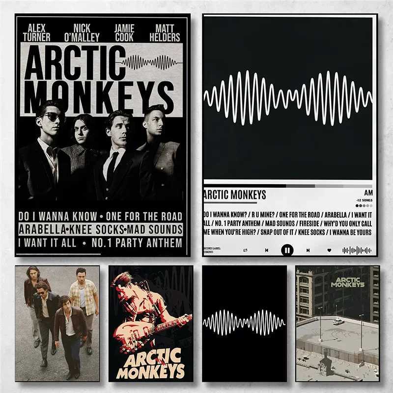 Retro Arctic Monkey Rock Band Music Cover Series Art Posters Canvas Painting Wall Printing Images Used for Living Room Home Decoration CL241017