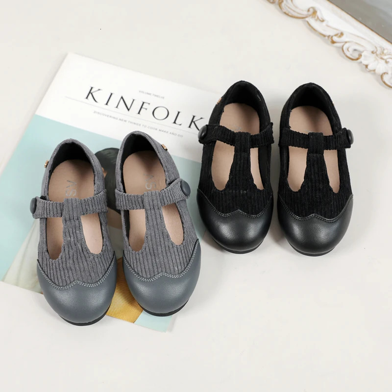 AS Kids Shoes Children Slip On Shoes Baby Girls Leather Shoes Toddler Black Flats Boys Fashion Oxford Soft Platform Mary Jane 241016