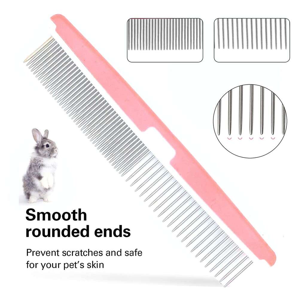 Crafterlife Small Animal Kit with Shedding Slicker Brush, Bath Massage Glove, Pet Grooming Comb, Nail Clipper Trimmer for Rabbit, Puppy, Kitten, Guine