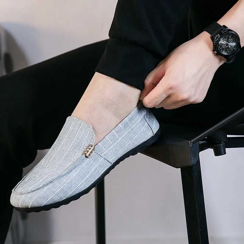 Men Loafers Spring Summer Mens Shoes Walking Casual Light Canvas Youth Shoes Male Breathable Fi Flat Slip- Boat FootwearXJ250118