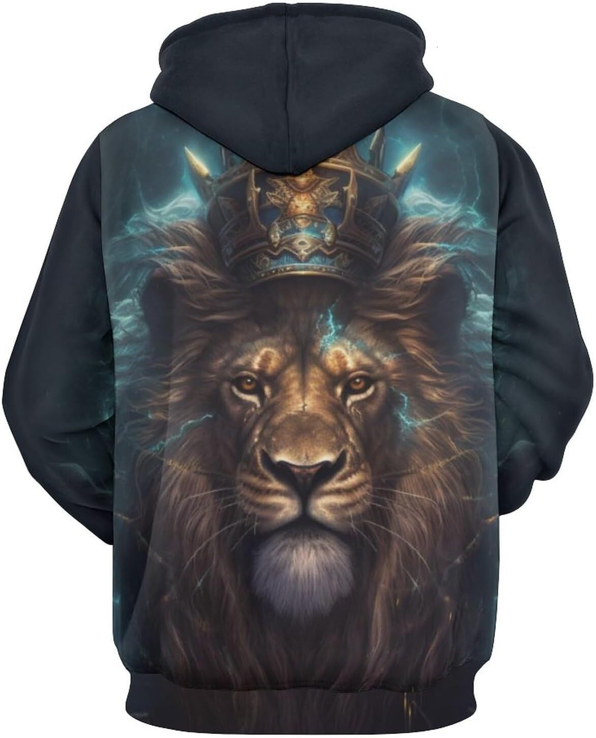 Hoodie for Mens Womens Mens Lion King Crown Hoodie 3D Printing Novelty Pattern Fashion Long Sleeve Pullover Hoodie Graphic Hoodies sweatshirt Pullover