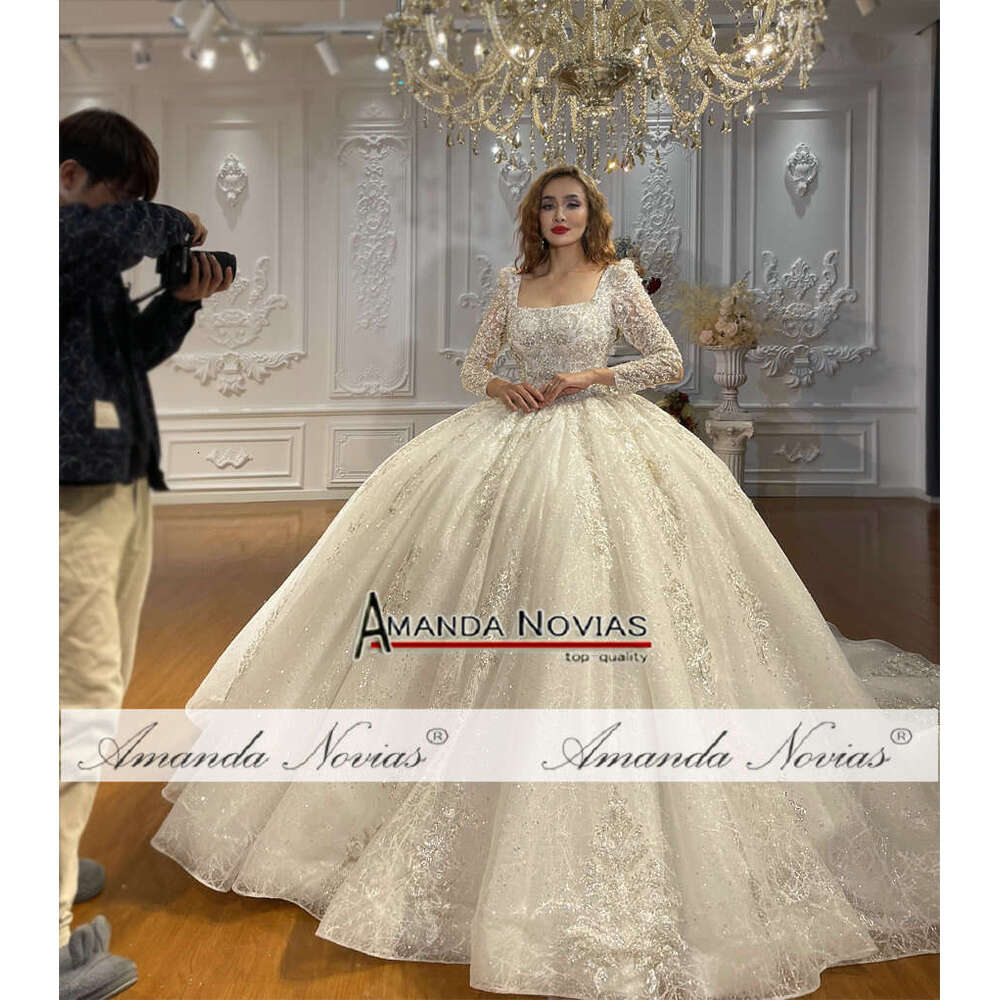 Square Neckg Ball Gown Wedding Dress