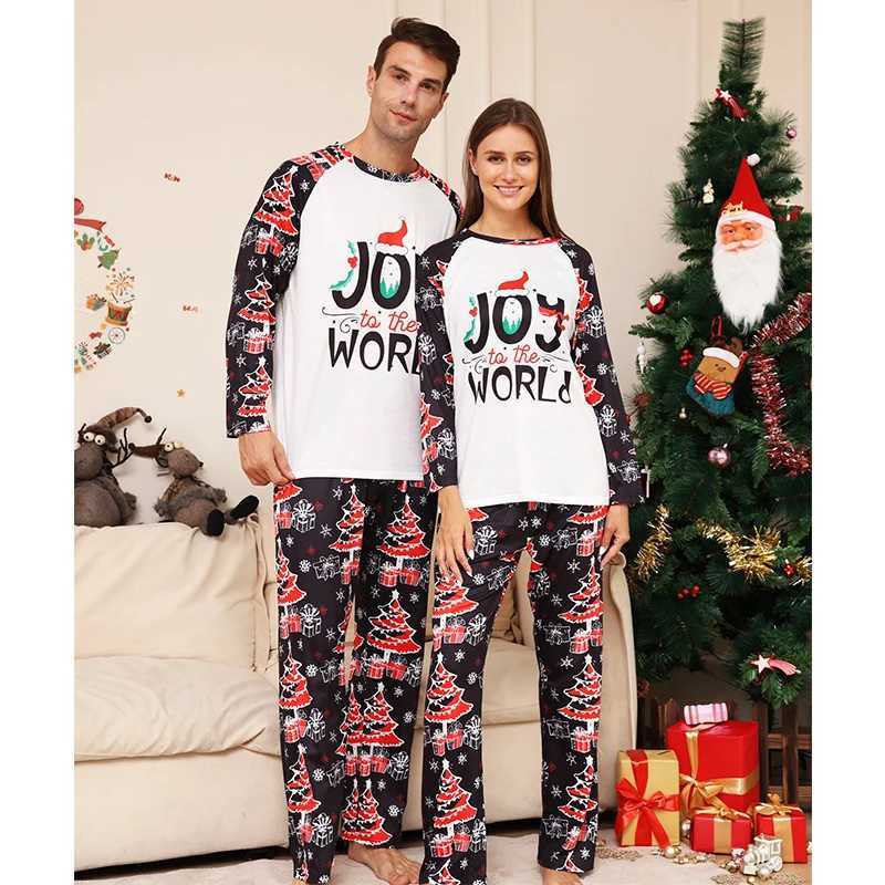 2024 Christmas Pajama Family Matching Father Mother and Daughter Son Christmas Pajama Clothing Adult Childrens Pajama Couple Set W241015