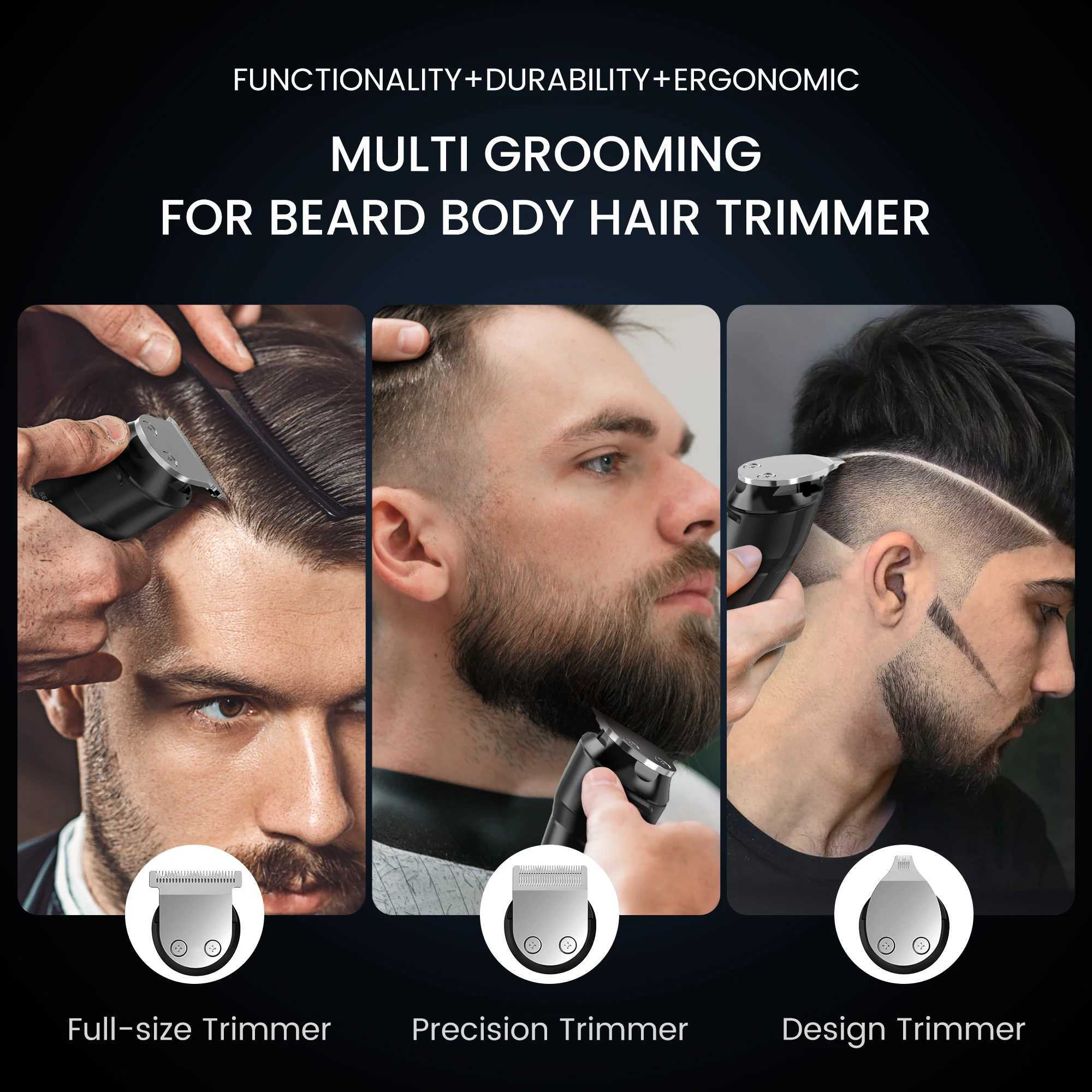 Sejoy Mens Beard Trimmer Waterproof Cordless Hair Clipper Electric Shaver Mens Beard Beauty Kit W241017