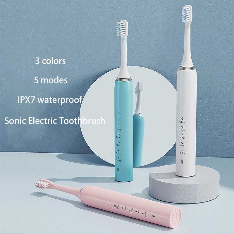 Sonic electric toothbrush rechargeable toothbrush adult timer washable new ultrasonic electronic whitening and cleaning teeth M241017