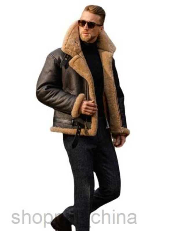 Men's Jackets Coats new fur integrated men's coat thickened fur faux fur jacket burst