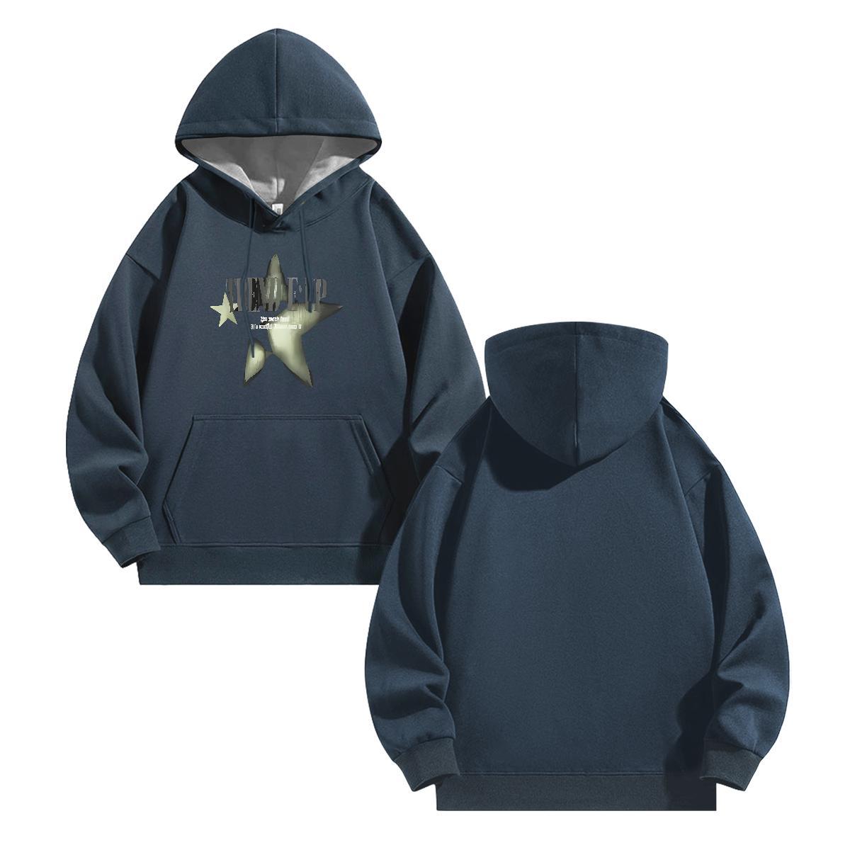Wholesale Men Sweatshirt hoodie Street Casual Warm Men Clothes Hoodie Breathable Soft Black Oversized Tops Hoody Thick Fleece