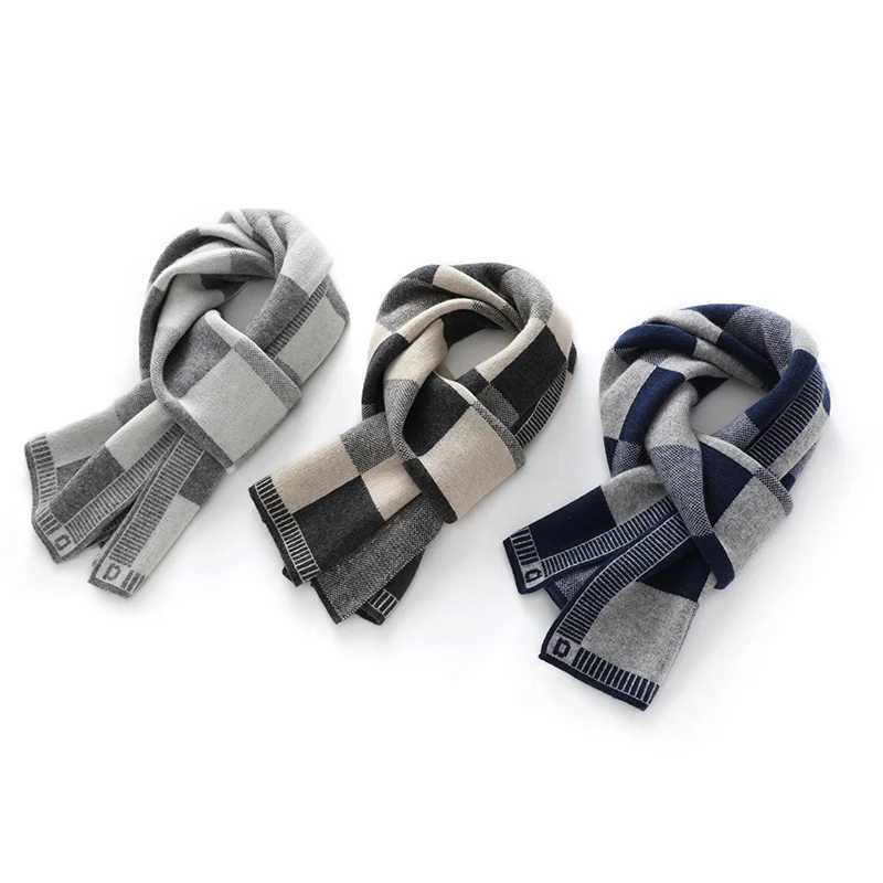 2024 High end Fashion 35% Cashmere Shawl Warm Winter Dual purpose Elegant Outer Knitted Plain Scarf X241017