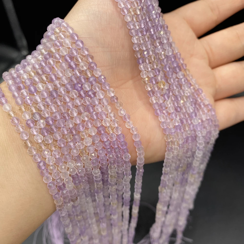 Natural lapis lazuli aquamarine amethyst obsidian beads used for jewelry making DIY bracelets necklace accessories 3mm 241017