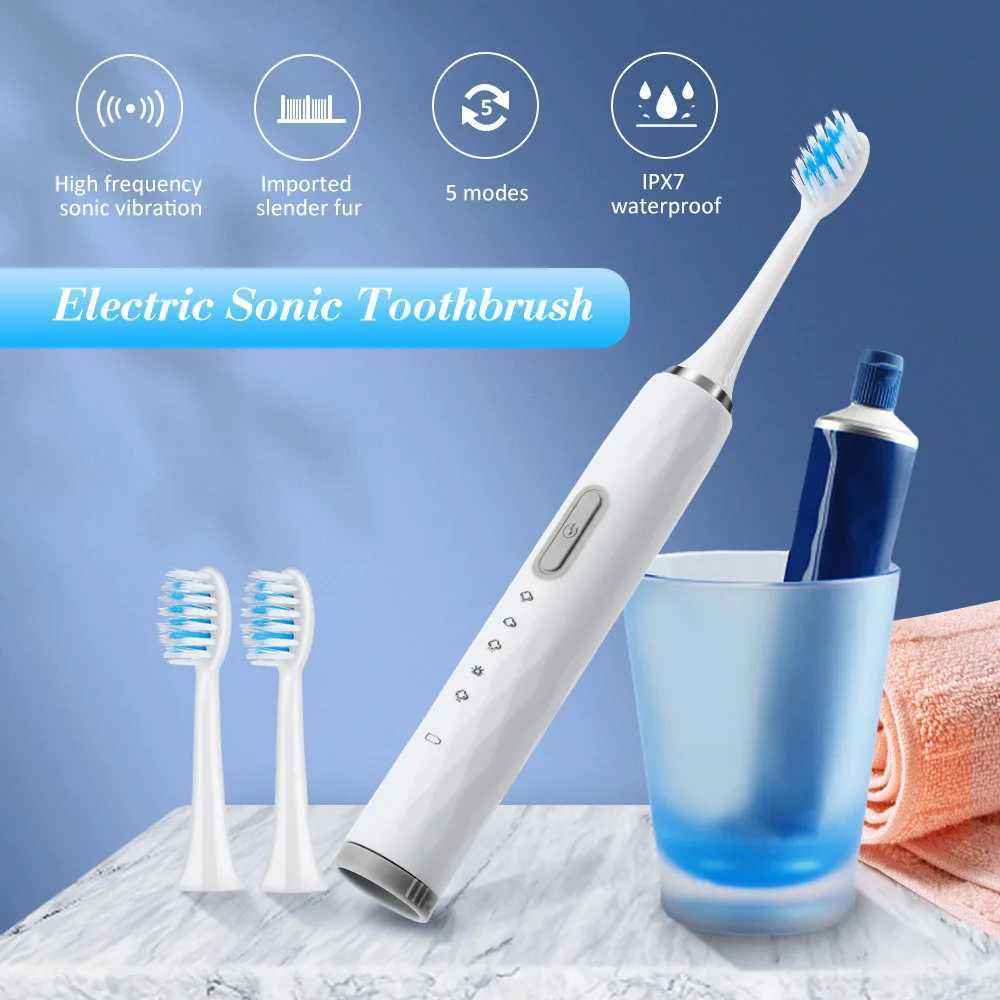 New Arrival 5-mode 5-head electric toothbrush charging automatic soft brush waterproof electric toothbrush G241017