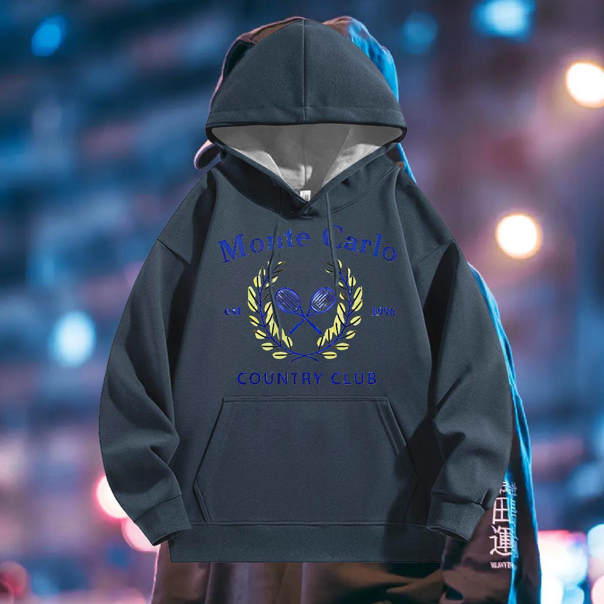 Classic Hooded Sweatshirt Hooded Collar Wholesale Men's Hooded Sweatshirt Street wear Hip Hop Top Pullover Hoodie Cartoon Printing S-3XL Thick Fl