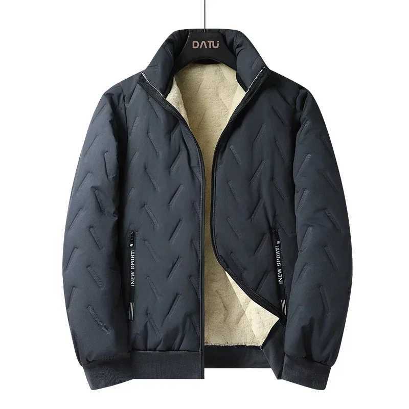 Men Thickened Jacket 7XL Warm Winter Coat Mens Cropped Woolen Plus Size Jackets Windproof Casual Fashion Cotton-padded Coat X241017