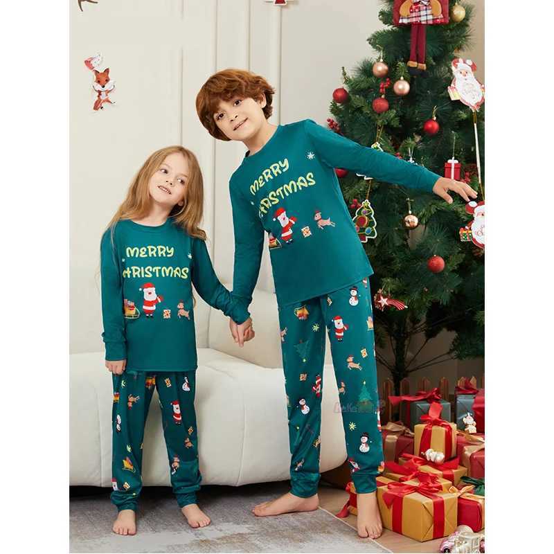 Christmas Family Matching Set 2024 New Mom Dad/Child Christmas Pajama Clothing Baby Pants Casual Pajamas Family Appearance Pajamas W241015