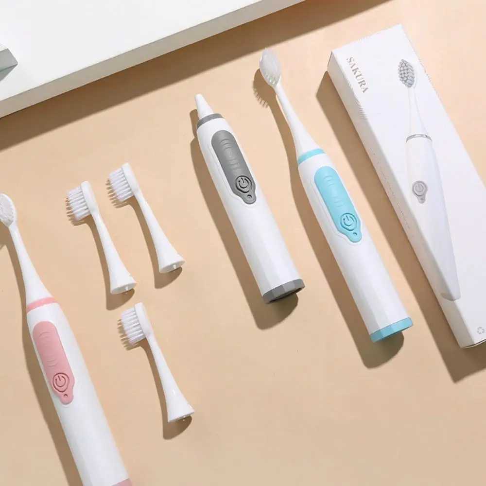 New Arrival Battery type sonic ultrasonic electric toothbrush with soft bristles waterproof teeth whitening and oral hygiene toothbrush G241017