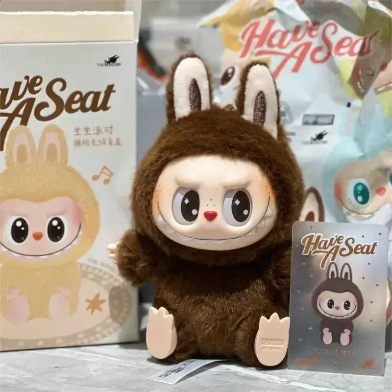 Labubu V1 V2 action picture Monster with a blind box vinyl plush doll cute animated character bag pendant model surprise toy 241017