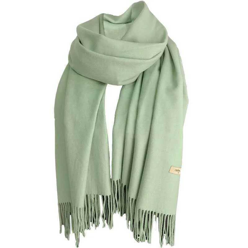 38 color solid thick cashmere scarf suitable for large 70-200cm cashmere winter warm shawl Bufanda Fem with tassel scarf X241017
