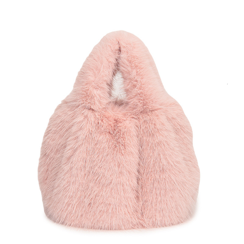 autumn/winter new fox fur tote bag, versatile handbag, niche plush bag