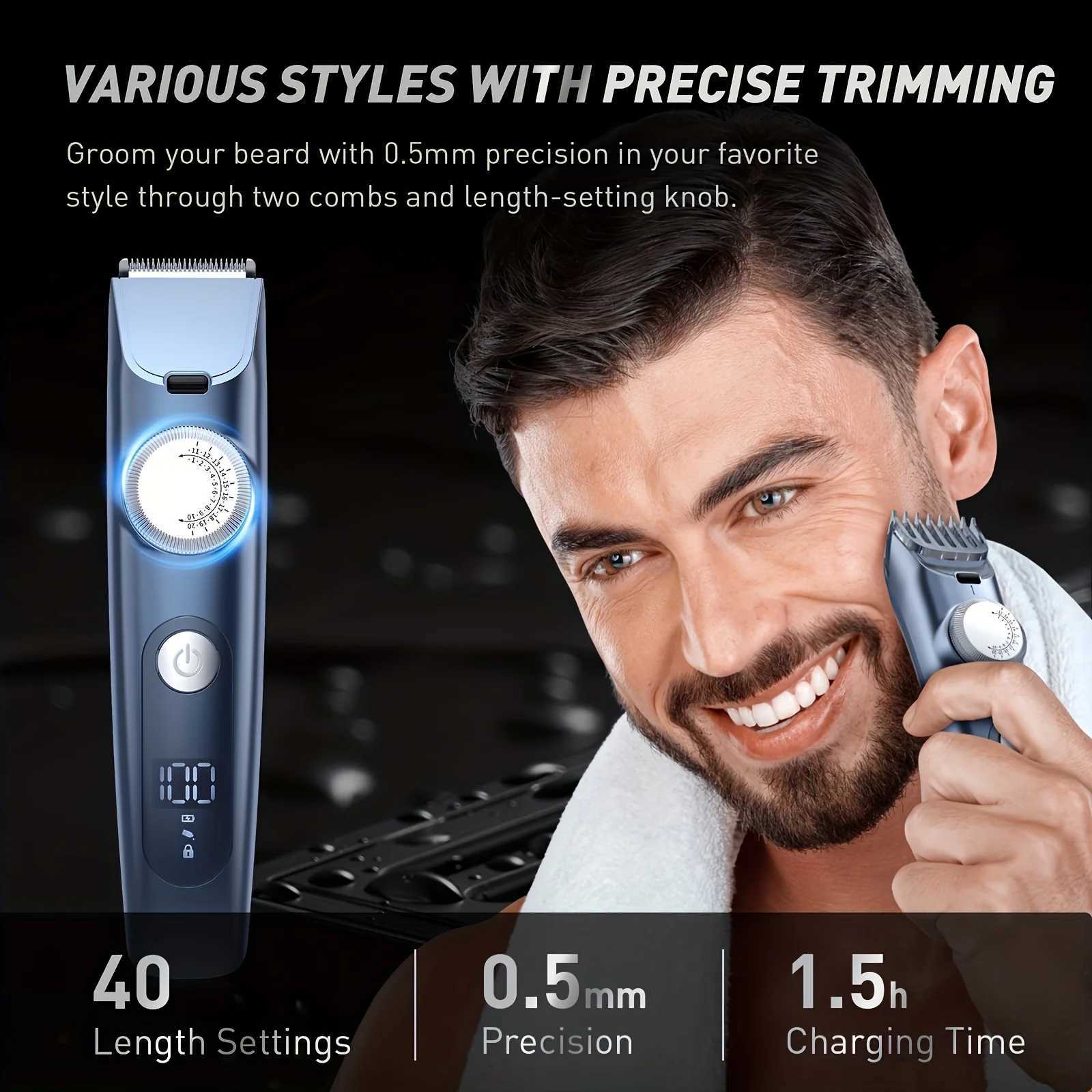 Sejoy Mens Hair Clipper Trimmer Beard Body Arm Professional Electric Contour Edge Shaver W241017