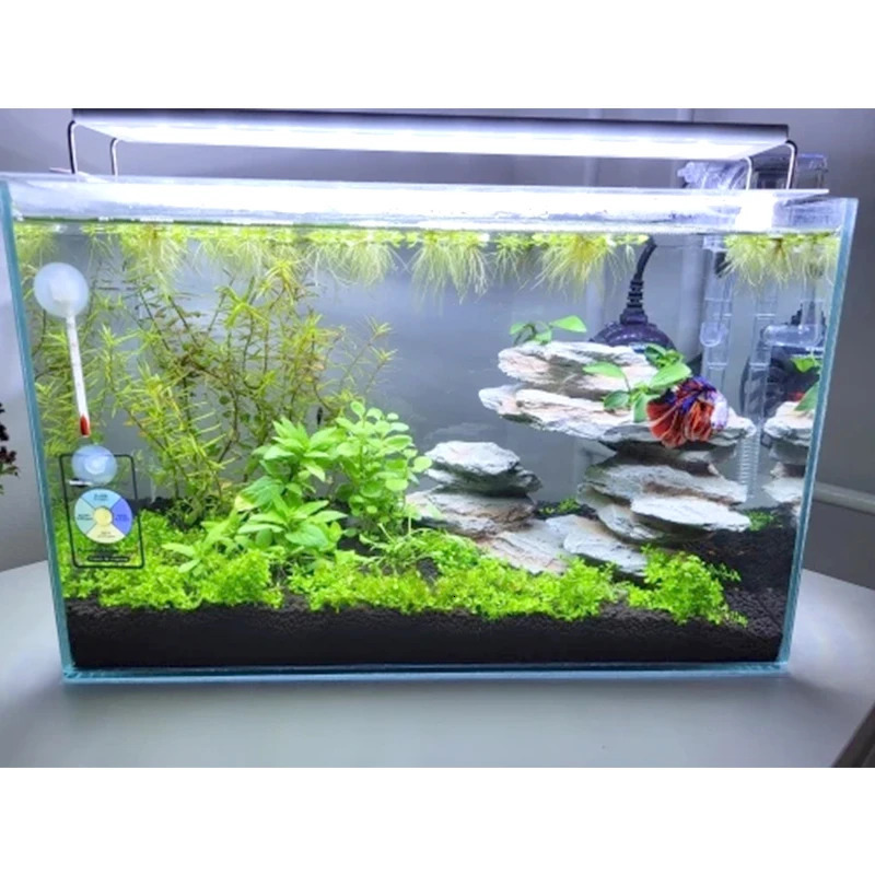 Aquarium LED light ultra-thin fish tank aquarium plant growth light waterproof bright clip light blue LED 18-72cm for plants 220V 241016
