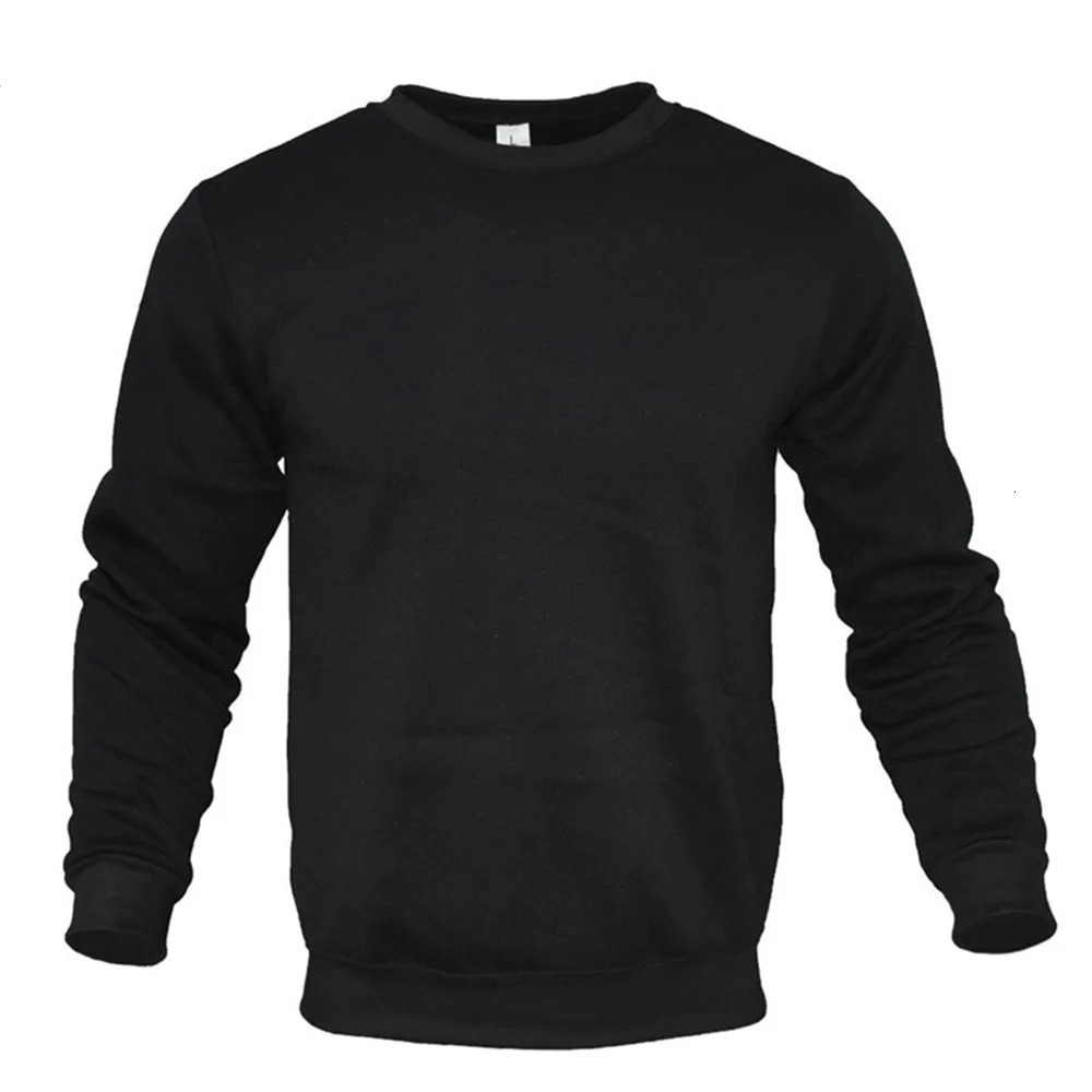 Autumn Mens Sweater Pullover Solid Color Round Neck Cardigan Fashion Long Sweatshirt Tops 241011