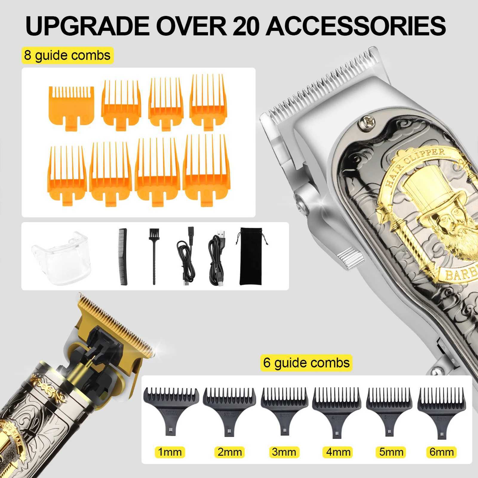 2 household salon electric hair clippers with digital display for hair cutting and beauty purposes W241017