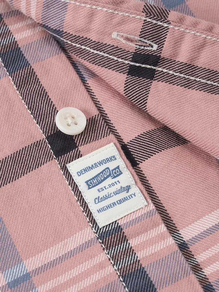 SIMWOOD 2024 Autumn New Oversize 100% Cotton Fabric Plaid Shirts Men Washed Vintage Check Shirts LX241017