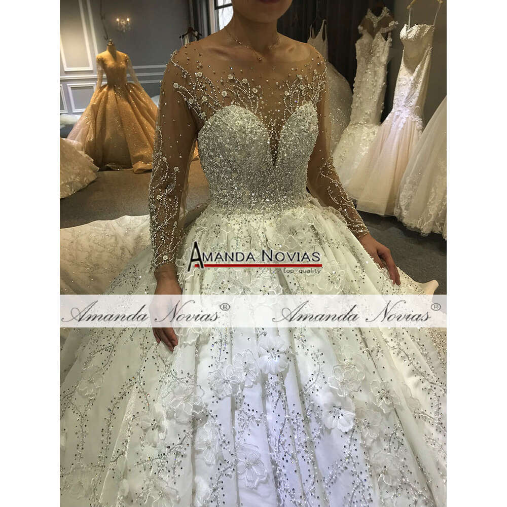 Amanda Novias High Quality Custom Made Wedding Design Bridal Dress