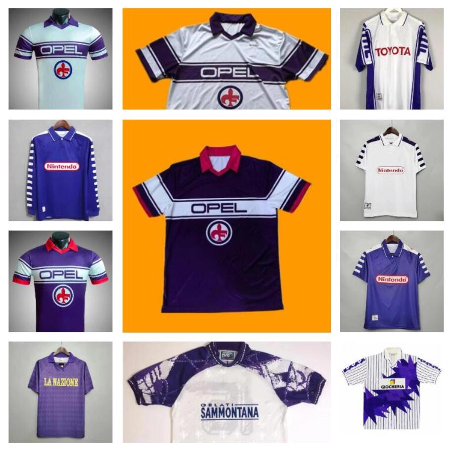 1999 2000 Fiorentina Retro Soccer Jerseys EDMUNDO 1979 1980 1984 1985 1989 1990 1991 1992 1993 1995 1996 1997 1998 BATISTUTA