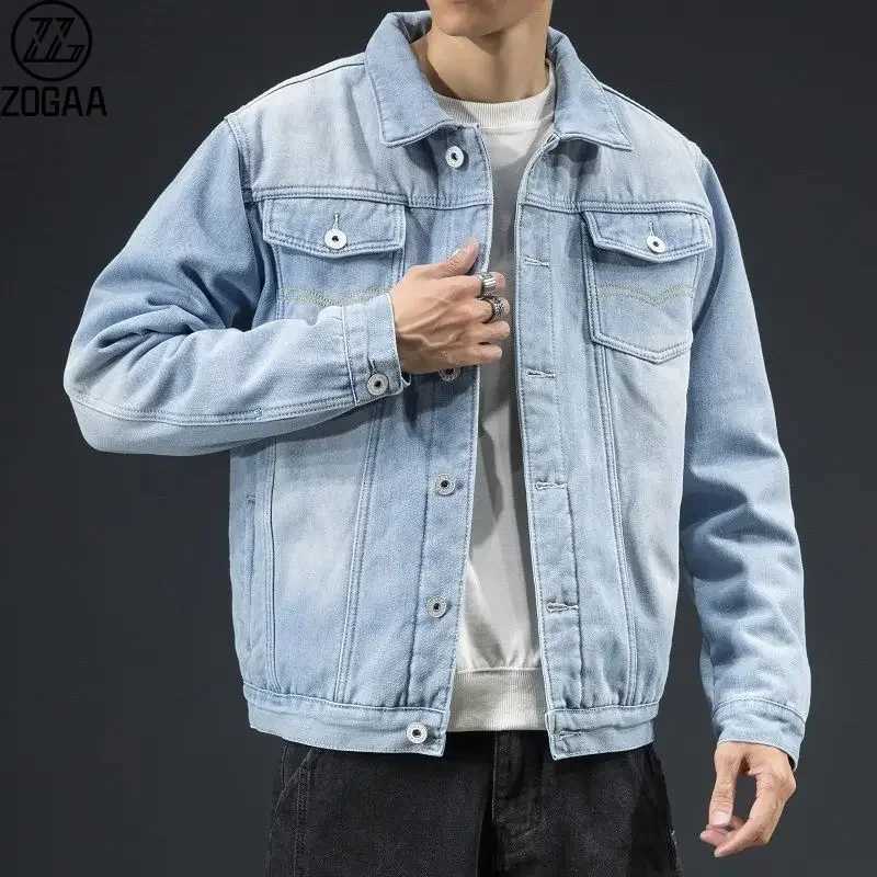 Mens light blue winter denim jacket warm denim jacket new mens plus size wool lining thick winter denim jacket size 4XL X241017