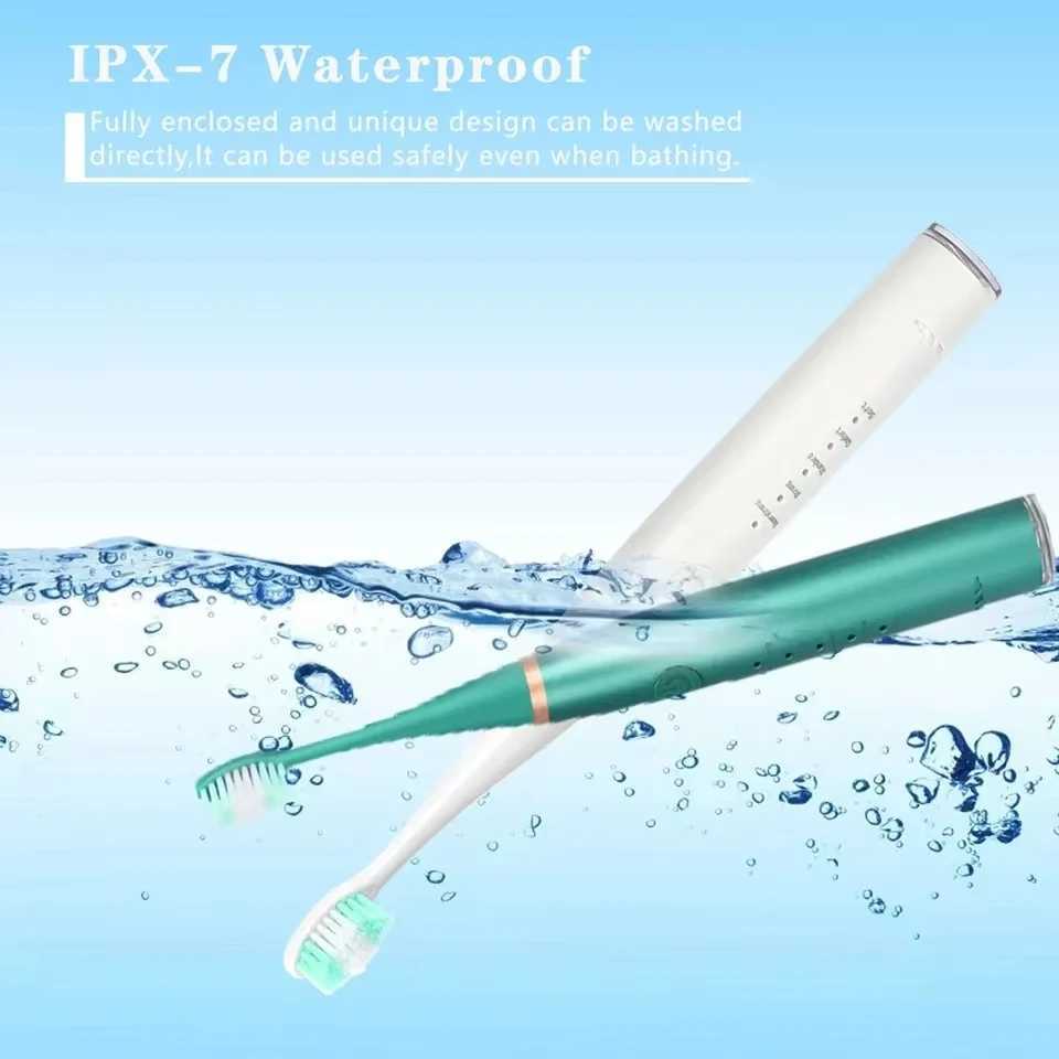 Rechargeable electric teeth cleaning tool white waterproof USB fast charging sonic toothbrush device M241017