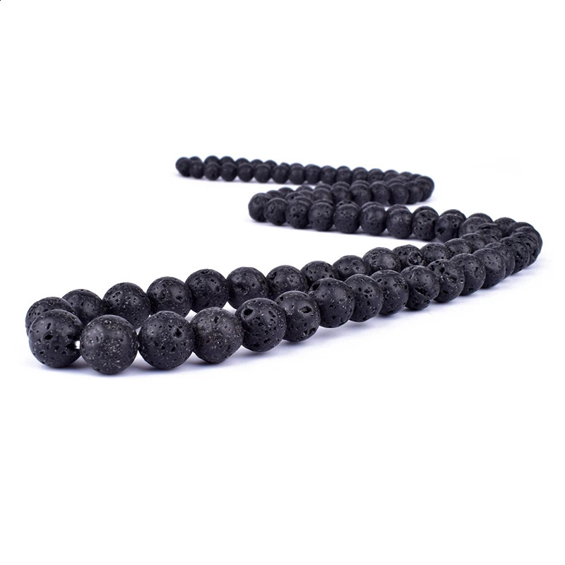 Fashionable volcanic lava bead necklace for men meditation yoga natural stone necklace for women n handmade jewelry 241017