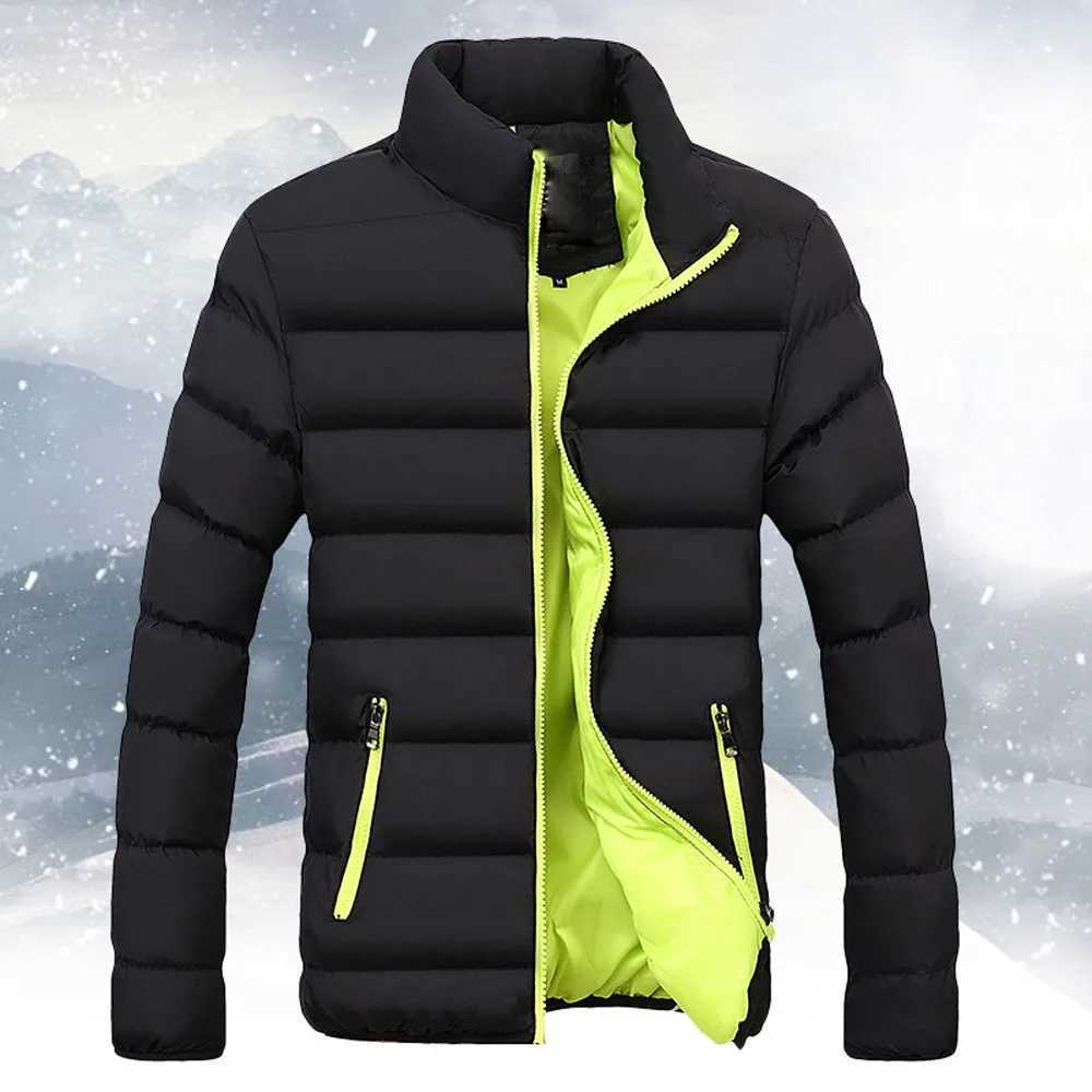 Thickened Autumn/winter Mens Sports Cotton Coat Stand Collar Cardigan Outdoor Padded Jacket Casual Jacket Warm CoatXJ241017
