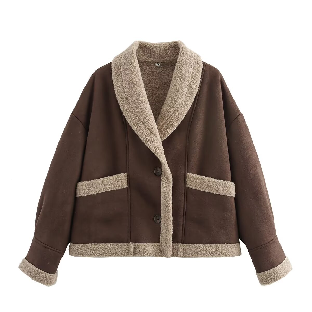 Women's Winter 2024 Elegant Outwear Jaquetass Femininas Armygreen Coat Solid Long Sleeve With Button Warm Jackets