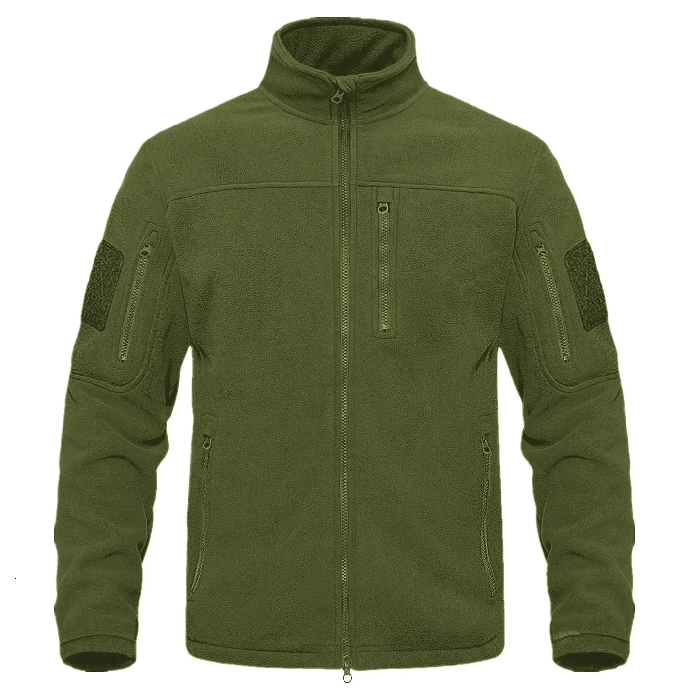 2024 Full Zippper Warm Fleece Tactical Jackets Mens Winter Thermal Turtleneck Jacket Outdoor Work Coats Pockets Safari 241017