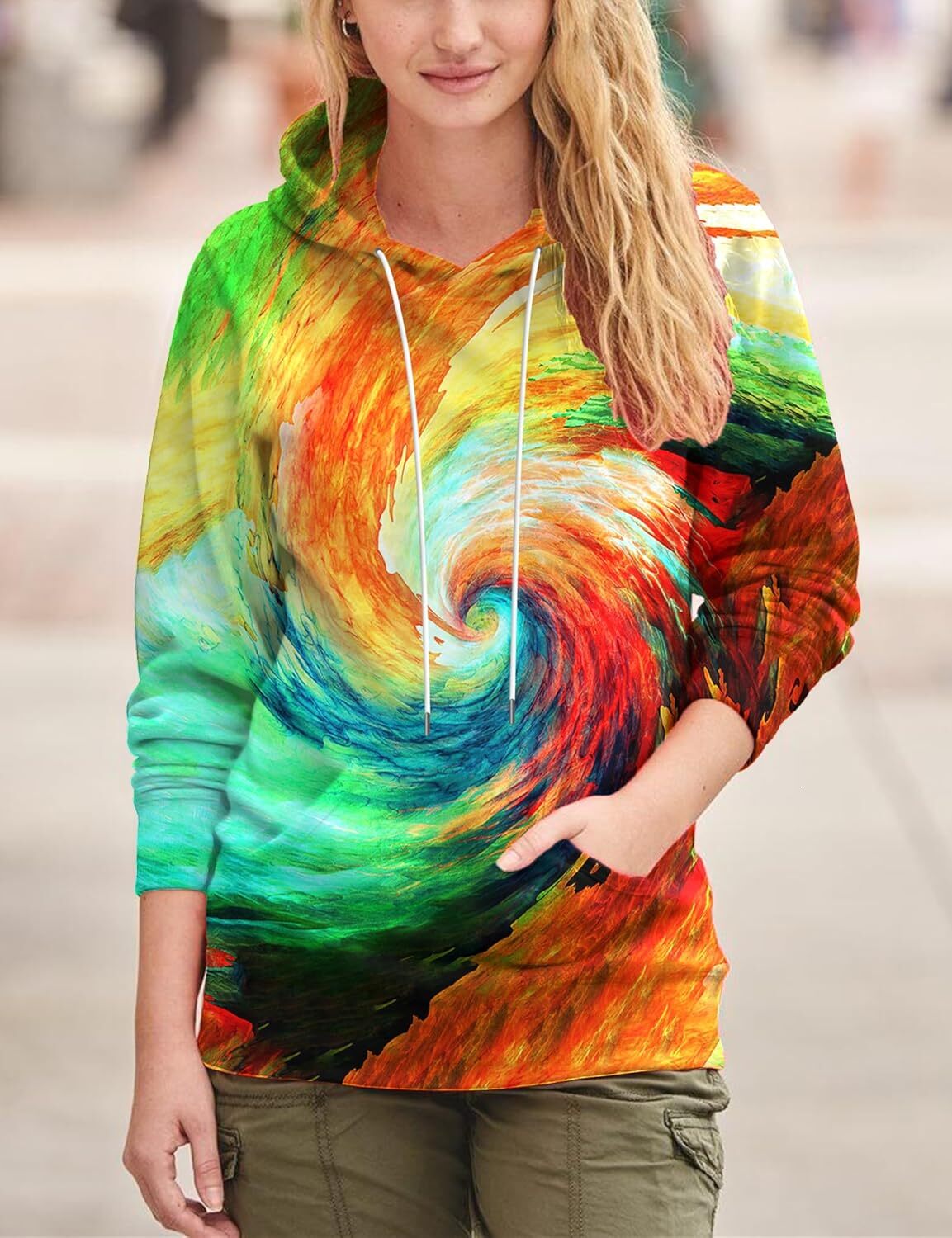 Hoodie for Mens Womens Unisex Mens and Womens Novelty Hoodies 3D Fashion Digital Print Pullover Hooded Sweatshirts with Pockets Graphic Warm