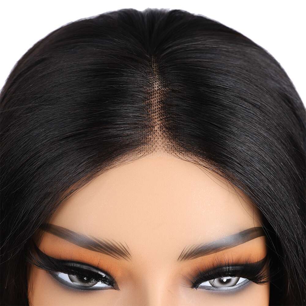 Wear And Go Glueless Bob Straight Pre Cut Human Hair Upgraded No Glue Lace Front Wigs For Women
