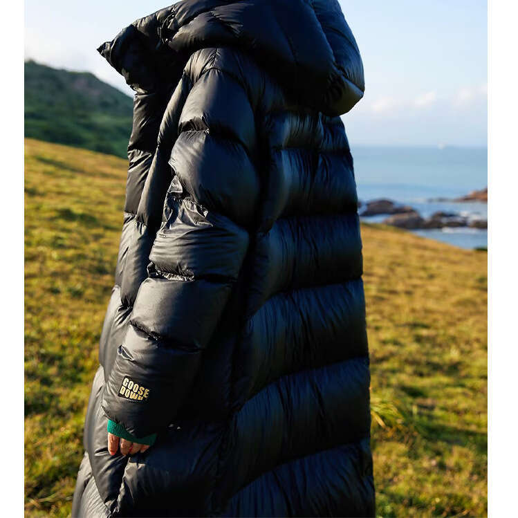 Volcanic Rock Technology, High-End Edition 90% White Women Black Gold Goose Down Jacket Women's Winter
