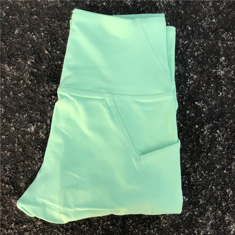 Solid Color High Waist Quality Yoga Legging Side Pocket Fitness Women Sport Pant Soft Comprehensive Training Jogging Compression 241008