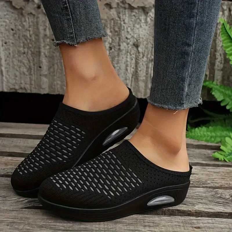 Womens wedge slider advanced slider retro anti-skid casual womens platform retro shoes oversize orthodontic diabetes sandals Y241017