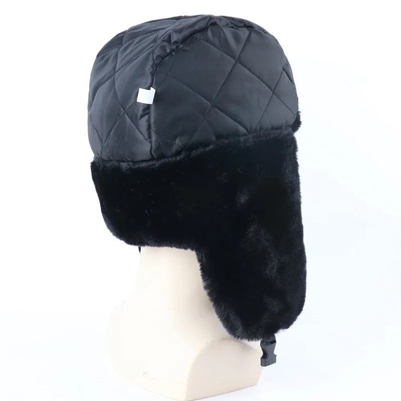 CAMOLAND Soviet Army Military Badge Bomber Hat Men Women Russia Ushanka Hats Faux Rabbit Fur Earflap Snow Caps Trapper 241016 - view 6