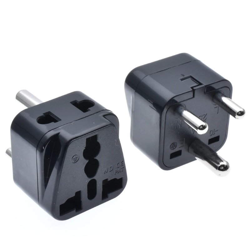 Universal 2 in 1 India Travel Adapter CE Copper India Pakistan South Africa power connector japan au eu us uk to india adapter plug Type D