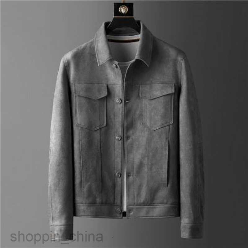 Men's Jackets Coats Suede Coat for men spring and autumn high-end texture luxury, new lapel casual workwear jacket