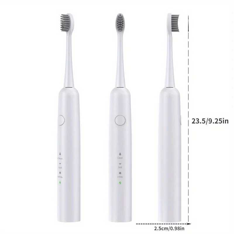 Adult Sonic Electric Toothbrush Travel Kit Advanced USB Charging Soinc Toothbrush IPX7 Waterproof Comes with 6 Toothbrush Heads M241017